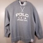 Vintage Polojeans Co. Sweatshirt Herren 2XL Pullover Rundhalsausschnitt grau bestickt