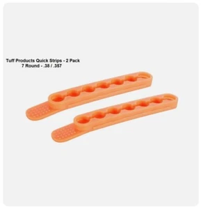 Cargador de revólver de tira rápida Tuff Products 38 357 40 velocidades 7 redondos - Paquete de 2 NARANJA - Imagen 1 de 6