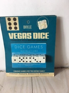 DADI VINTAGE HOYLE PROFESSIONAL VEGAS CONFEZIONE DA 5 CON ISTRUZIONI "NUOVI" - Foto 1 di 6