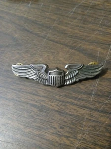 WW2 US Army Air Force Pilot Wings 3" Clutch Back - Sterling G.I. - Picture 1 of 3