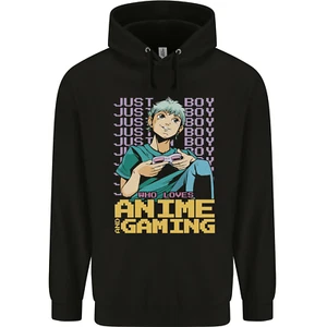A Boy Who Loves Anime and Gaming Gamer Childrens Kids Hoodie - Picture 1 of 3