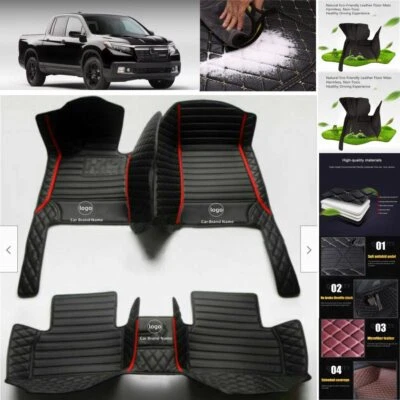 For Honda Ridgeline Car Floor Mats Waterproof Auto Cargo Liners Custom Carpets — 第 1/4 张图片