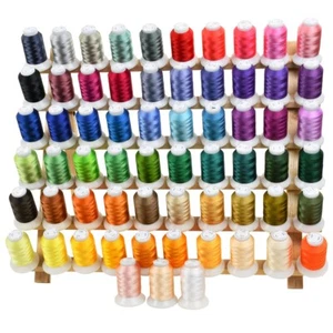 New Brother 63 Colors Machine Embroidery Threads Set 1100yards 40wt Cones ETKS63 - Picture 1 of 7