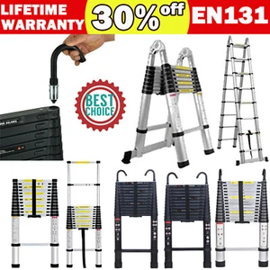 2.6M/3.2/4.4M/5M//6.2M Multi-Purpose Aluminium Telescopic Ladder Folding Ladders - Picture 1 of 43