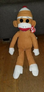 Socks the Sock Monkey Beanie Stuffed Toy - Picture 1 of 4