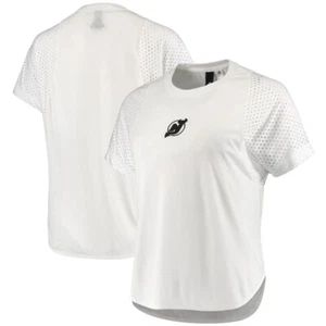 Women's adidas White New Jersey Devils Stadium ID Franchise Tri-Blend T-Shirt-E1 - Picture 1 of 4