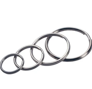 2 packs of Hillman 701288 Tempered Steel Assorted Split/Cable Key Ring - Picture 1 of 5