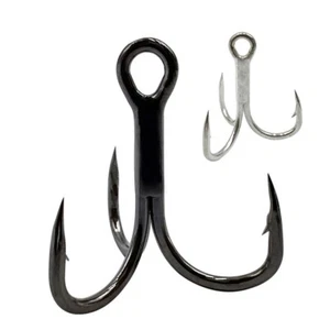 Triple Fishing Hooks 3X Strong Large Format Fishing Hooks Classic Treble Hooks - Picture 1 of 26