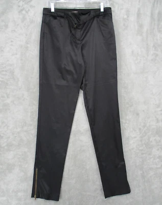 BCBGeneration Pants Womens 10 Skinny Satin Ankle Zip Pockets Belted Moto Black - Image 1 of 4