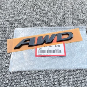 AWD Black REAR Trunk Badge FOR HONDA HR-V VEZEL CR-V PILOT PASSPORT AWD EMBLEM - Foto 1 di 5