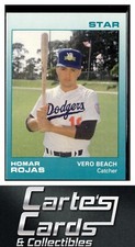 Homar Rojas 1988 Star Vero Beach Dodgers #22  Los Angeles Dodgers