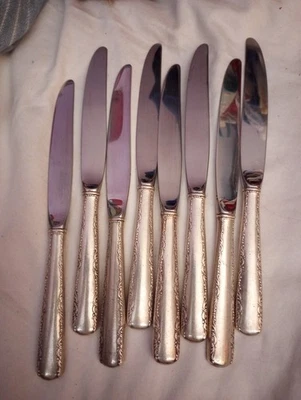 Cuchillos de cena Camellia de Gorham de plata de ley 8 Foto 1 de 4