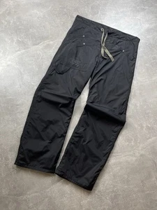Diesel VNTG Nylon Tech Utility Pants M Black Drawstring Cargo Workwear Y2K Rare - Picture 1 of 14