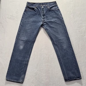 Levi 501xx Jeans 36x36 blau WPL423 Knopfleiste 1999 USA (Passform 31x31) Vintage Y2K - Bild 1 von 16