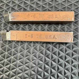 2 Piece Lot E-8 C6 Carbide Tipped Lathe Tool Made In USA Machinist Cutters - Picture 1 of 8