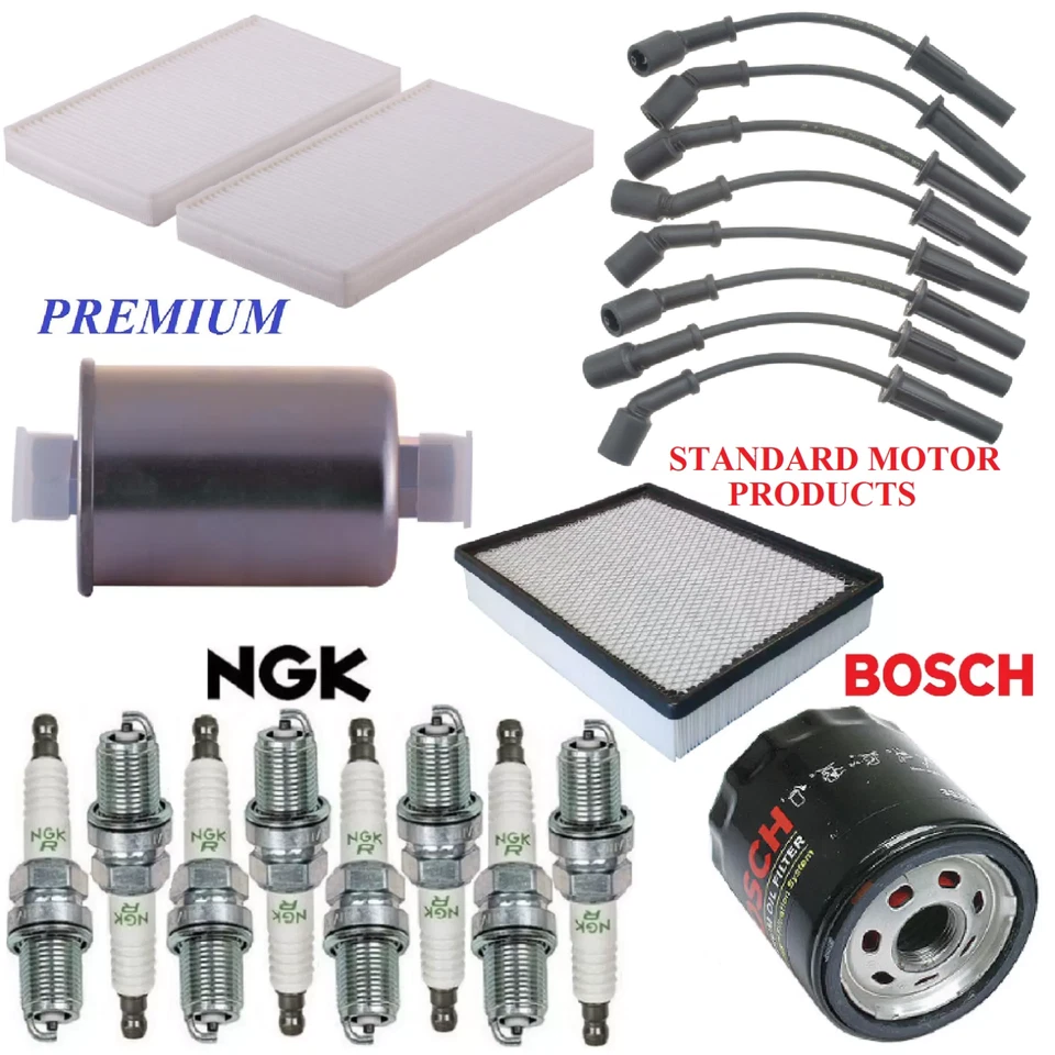 Kit de afinación filtros tapones de cable aptos para GMC SIERRA 2500 V8 6,0 L, BOBINA REDONDA 2001-2002 Foto 1 de 1