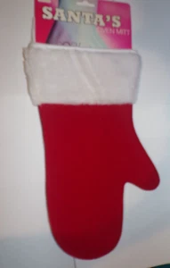Weihnachtsmann Ofenhandschuh roter Handschuh mit schwarzem hitzebeständigem Neopren von DCI - Bild 1 von 1