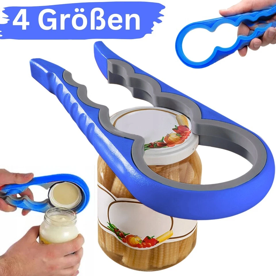 Deckelöffner Glasöffner Schraubdeckelöffner Vielzwecköffner Gläser Deckel Öffner - Bild 1 von 4