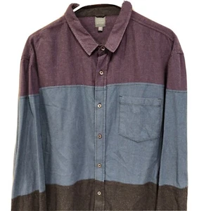 Gray Shirt Men 2XL Multicolor Solid Button Down Full Sleeve - Picture 1 of 11
