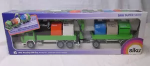SIKU Super Serie #3813 Iveco Recycling LKW-Zug Lorry with Trailer & Crane Boom - Picture 1 of 9