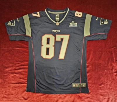 Nike NFLPA Gronkowski #87 Patriots Super Bowl LIII 53 On Field Jersey - Youth XL - Image 1 of 4