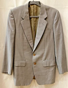Ermenegildo Zegna Sport Coat Men 40 R Beige Plaid Wool Silk Lightweight Blazer - Picture 1 of 8