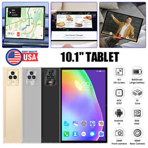 10.1" Android 13 Tablet PC 12GB RAM 512GB ROM Dual SIM Camera GPS 5GWiFi Tab ·
