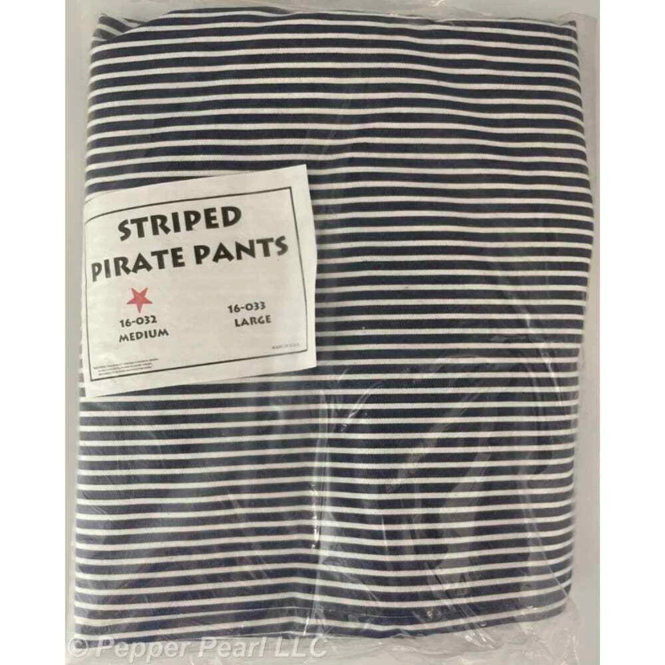 Disfraz Pirata Rayas Pantalones Azul Blanco Adulto Mediano Teatro Halloween Juegos con disfraces Foto 1 de 2
