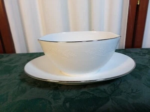 Hermoso bote de salsa georgiano Noritake de colección con placa base adjunta-#6440 - Imagen 1 de 7