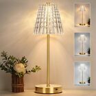Touch Table Lamp, Stepless Dimming Crystal LED Lamp with 3 Modes, Rechargeabl...