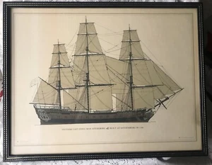 Hugh Evelyn Tre Tryckare Print No. 10 Swedish East India Man Gotheborg 18" x 14" - Picture 1 of 10