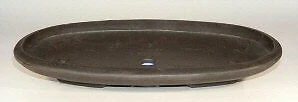 Bonsai Pot Dark Brown Mica Forest Oval Measures: 19.5" x 11.25" x 2" Pot Size - Image 1 of 1