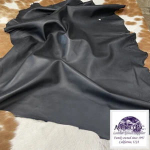 Avetco Inc Economy Lamb Sheep Nappa Soft Leather hide skin 2/3 oz Black - Picture 1 of 6