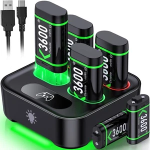 6* 3600mWh Charging Cable Rechargeable Battery Pack for Xbox One Xbox Series X|S - Picture 1 of 7