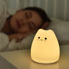 Cute 7 Color LED Night Light Soft Silicone Cat Pat Lamp Kids Gifts (Cute)