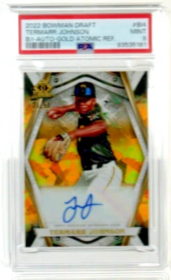 2022 Bowman Draft Termarr Johnson Bowman Invicta Auto Gold Atomic /50 #BI4 PSA 9 - Image 1 of 2