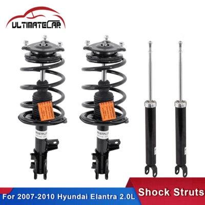 Set 4 Front+Rear Complete Struts Shocks For 2007-2010 Hyundai Elantra Sedan - Image 1 of 4
