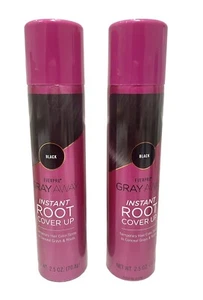 Everpro Gray Away Instant Root CoverUp Black Temporary Hair Color Spray 2.5oz x2 - Picture 1 of 2