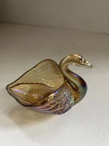 Fenton Art Glass Swan Vase/Trinket Dish. - Picture 1 of 10