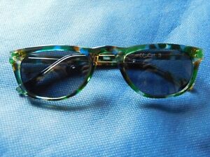 schicke neuwertige Unisex Sonnenbrille, grün fleck tarn 