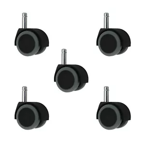 5 Stück 50 mm Stuhlrollen Stift 10x30 mm Hartbodenrollen Rollen für Bürostuhl A1 - Bild 1 von 2