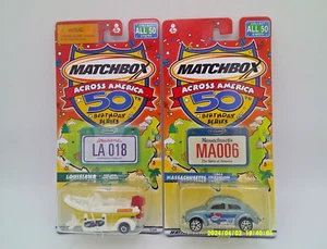 MATCHBOX ACROSS AMERICA 50 Birthday Series-Louisiana & Massachusetts-No Barcodes - Picture 1 of 5