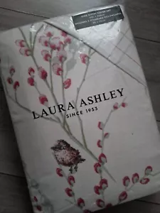 Laura Ashley Willow Winter Pussy brushed cotton Cranberry King duvet Cover set - Picture 1 of 13