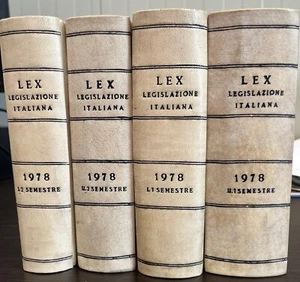 LEX. LEGISLAZIONE ITALIANA. 2 VOLUMI IN 4 TOMI. ANNATA COMPLETA. 1978 - Foto 1 di 2