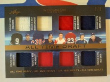 Leaf In The Game Used All Time Draft /8 Gilmour Kariya Lundqvist Housley 8 Relic