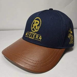Men's Disney Riviera Resort Vacation Club DVC Leather Adjustable OSFA Hat Cap - Picture 1 of 10