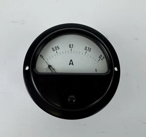 Siemens Messgerät Einbauinstrument - Rund - Drehspulinstrument Ampere 0-0,2 - Bild 1 von 5