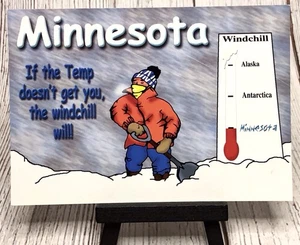 Cartolina Minnesota Umorismo Meteo Invernale MN - Foto 1 di 4