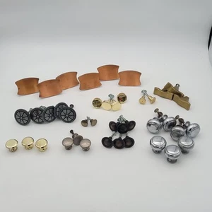 41 Pc Knobs Drawer Pulls Mix Lot Vtg Salvage Bronze & Brass, Many Match Sets - Picture 1 of 10