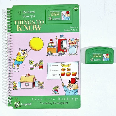 LEAPFROG Preschool LeapPad Cartridge/Book THINGS TO KNOW Vocabulary Development - Bild 1 von 3